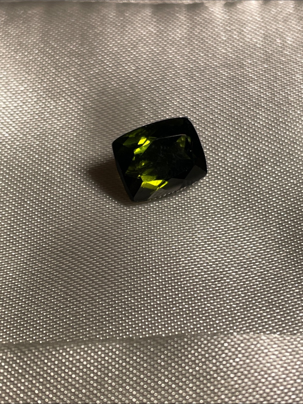 Striking Green Tourmaline- 8x10 Cushion Cut.